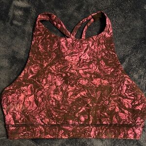 Lululemon Pink and Black Sports Bra